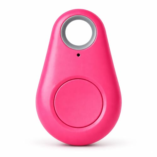 Rastreador GPS Bluetooth con Alarma Antipérdida – Localizador Inteligente para Perros, Gatos, Mascotas, Niños, Coche, Llaves, Maletas – App Móvil, Geocercas, Batería Larga Duración. (Rosa)
