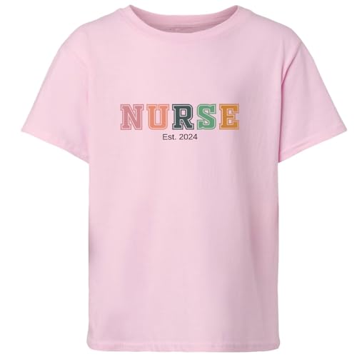 Personalized Nurse T-Shirt, Custom Nurse Tee with Est. Date, Funny Nurse Shirt Gift Idea, Vintage Nurse Tshirt, Nursing School T-Shirt, Nurse Graduation Shirt Gift4