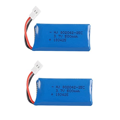 YUNIQUE Espana 2 pcs 3.7V 500mAh Lipo Baterías Hubsan X4 H107 H107L H107C H107D V252 JXD 385 RC Quadcopter Cover
