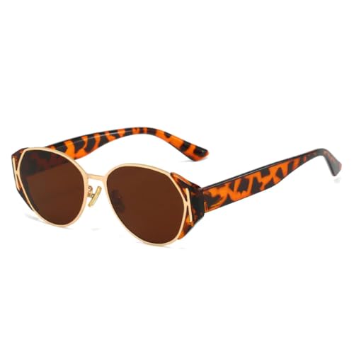 Lunettes de soleil ovales léopard pour protéger les yeux de l'éblouissement