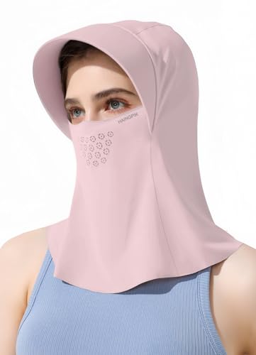 HAINGPIK Balaclava Feminina Com Proteção Solar Fps 50+, Respirável, Refrescante, Para Cabeça Inteira