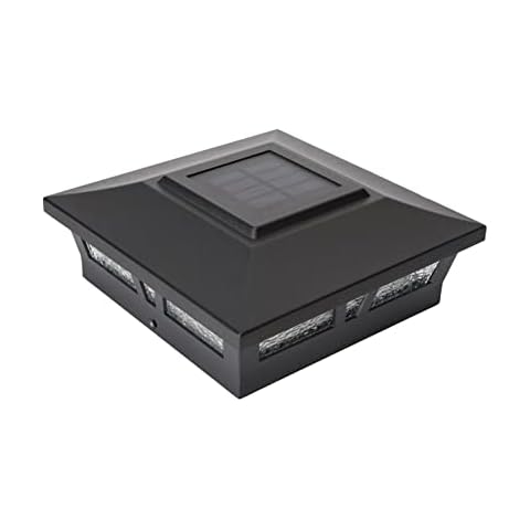 Classy Caps SLX772B 6x6 Black Aluminum Oxford Solar Post Cap Cover