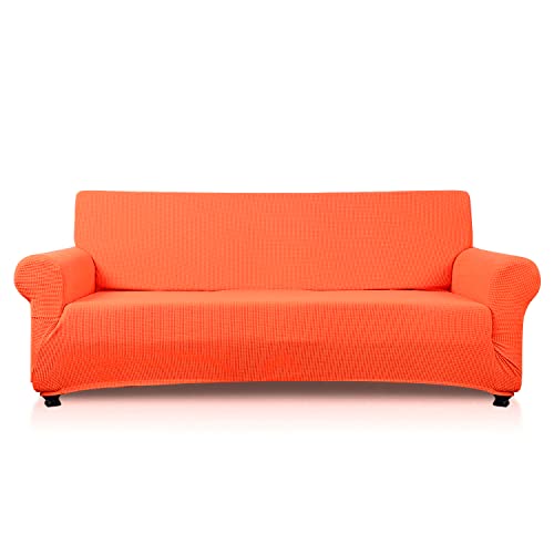 VanderHOME Stretch Sofa Slipcover Easy Fit Elastic Jacquard Fabric Couch Settee Slipcover Stretch Sofa Covers Couch Covers Thick Soft Non Slip Sofa Slipcovers Furniture Protector 1 Seater