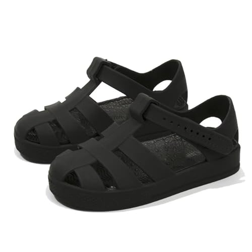Jelly Sandals for Girls,Boys Summer Casual Closed Toe Jelly Flats Shoes with Adjustable Strap for Toddler Kids2