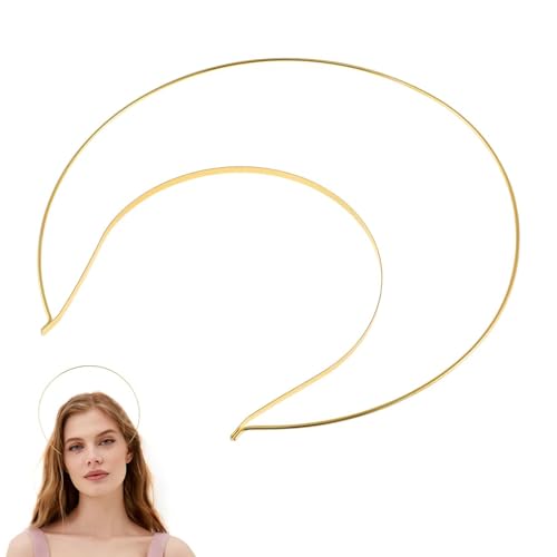 Artibetter Gold Halo Crown Headpiece: Queen Crown Gothic Headband for Women Delicate Hair Accessory Photo Prop & Goddess Tiara for Bridal Wedding & Cosplay