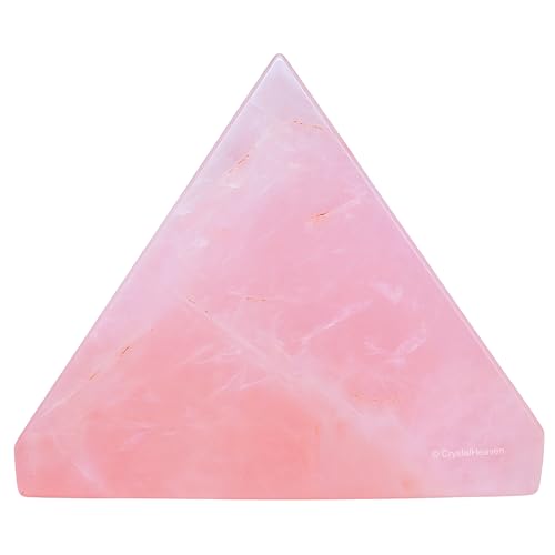 Image of Certified Rose Quartz Pyramid - 1.5 inch Inch Crystal Pyramid for Positive Energy, Vastu, Reiki, Feng Shui and Chakra Healing Energy Balancing