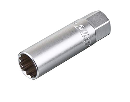 JTC TOOLS 3/8-Inch Thin Wall Spark Plug DEEP Socket Wrench 12-Point 14 mm Compatible with BMW, Mini, Nissan, Mercedes, Drive Magnetic Spark Plug Socket (3/8" Dr. x14mm)