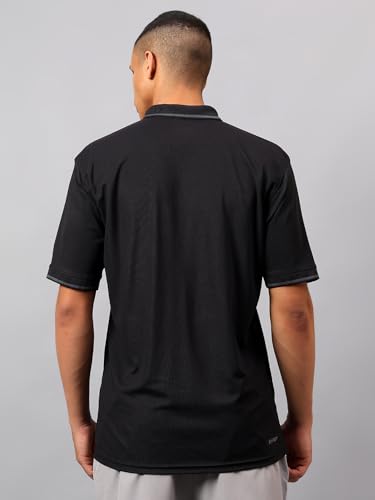 Image of Vector X Adults Mens Sports Wear Polyester Half Sleeves All Day Wear tee Shirt Polo T Shirt Detailing with Contrast Color Tipping on Sleeves & Collar for Casual Wear Regular Fit Tshirts