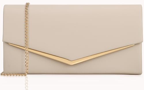 Women’s Evening Handbag Vegan Leather Ladies Envelope Clutch Classic Elegant