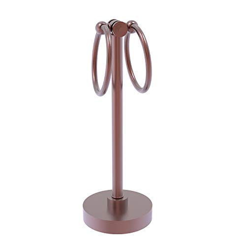 Allied Brass SB-83 Southbeach Collection Vanity Top 2 Ring Guest Towel Holder, Antique Copper Allied Brass SB-83 Southbeach Collection Vanity Top 2 Ring Guest Towel Holder, Antique Copper