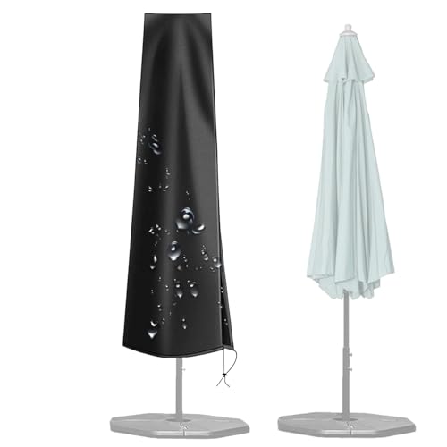 Bkljkf Patio Umbrella Covers, Waterproof, UV-Resistant Protection for Umbrellas, Storage, Dustproof, Weatherproof Cover for Garden, Furniture, Balcony, Patio, Pool Area