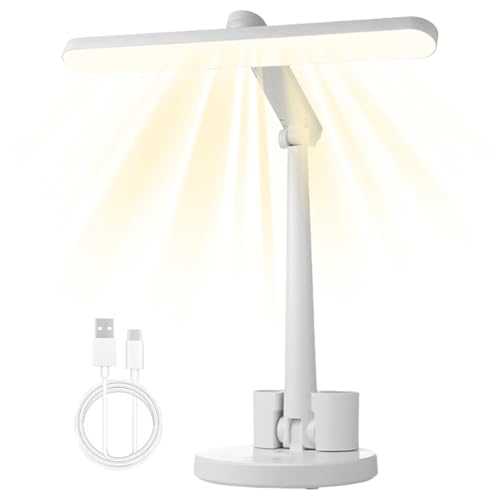 Fruusv Lámpara de escritorio, ajustable plegable protección ocular – Lámpara de escritorio de alto brillo | plegable de larga duración para noche, dormitorio, estudio, escuela, lectura, trabajo