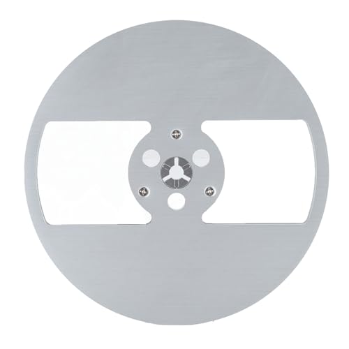 1/4 7 Inch Empty Tape Reel, 2 Holes Universal Sound Tape Takeup Reel for Recording, Aluminum Alloy Opening Machine Replacement Part, Takeup Reel for Reel to Reel Tape Player