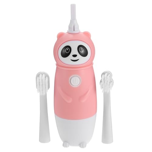 COOPHYA Cepillo de Dientes Eléctrico Infantil de Cerdas Suaves para 3-12 Años, Color Rosa 2 Cabezales de Repuesto, Herramienta de Cuidado Bucal para Uso en Casa y Viajes