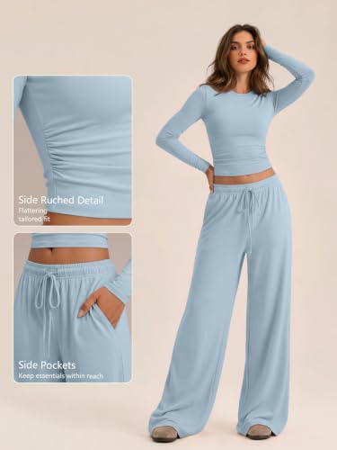 Image of Trendy Queen Women's 2 Piece 2026 Fall Fashion Lounge Set with Pockets