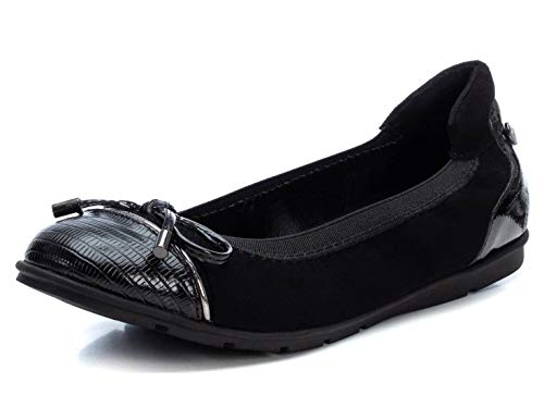 XTI - Zapato Bailarina para Mujer - Color Negro - Talla 38