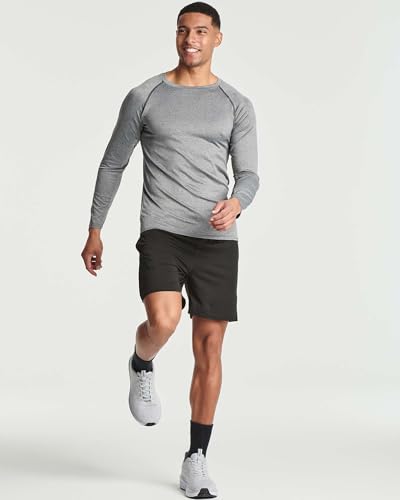 Image of Real Essentials 4 Pack: Men's Compression Long-Sleeve T-Shirt Athletic Cold Weather Baselayer (Available in Big & Tall)