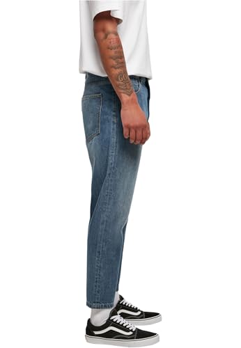 Urban Classics Herren Jeanshose Cropped Tapered Jeans, Regular Fit, verkürzten Länge, erhältlich in 2 verschiedenen Farben, Größe 30 bis 38 – Bild 3