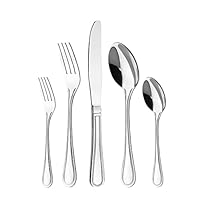 Otto Koning Frankfurt, 30-teiliges Edelstahl Besteck Set, Hochglanzpoliert, Essbesteck für 6 Personen, Klassisches und Schlichtes Design.