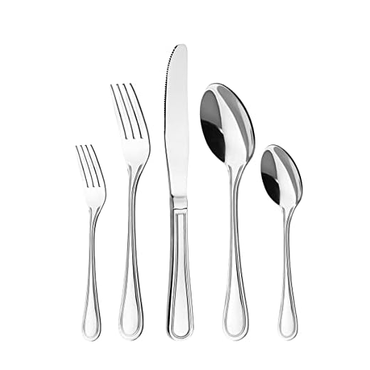 Otto Koning Frankfurt, 30-teiliges Edelstahl Besteck Set, Hochglanzpoliert, Essbesteck für 6 Personen, Klassisches und Schlichtes Design.