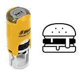 Tampon burger | Cachet encreur carte de fidélité | 11mm | Restaurant | Hamburger stamp ink
