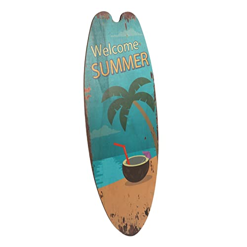 Plaque murale bois thème surf de qualité pour décoration de caractère rétro