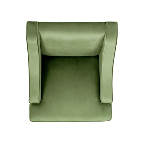 Image of HomePop Velvet Swoop Arm Accent Chair - Green Velvet