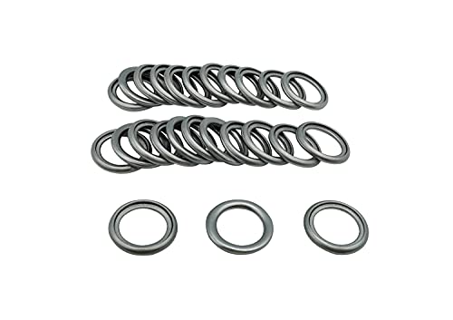 25 PCS Stainless Steel Transmission Drain Plug Gasket, Oil Crush Washer Fit 4Runner Sequoia Tacoma Tundra Lexus RAV4,GS450H, IS250 350, LS430 460 Replace 35178-30010 Fits M12 (17x11.9mm)