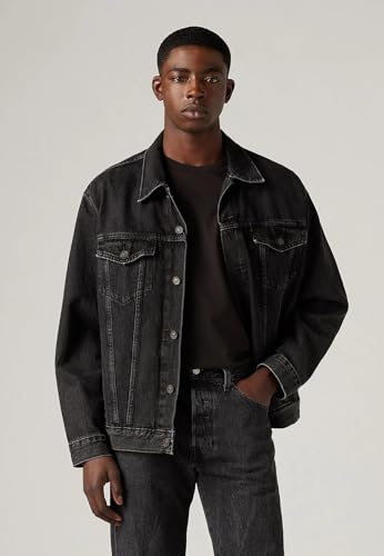 Image of KOTTY Men's Stylish Black /Blue Denim Jacket for Winter Casual Biker Riding Wear Trendy Upper Jeans Look Outfit