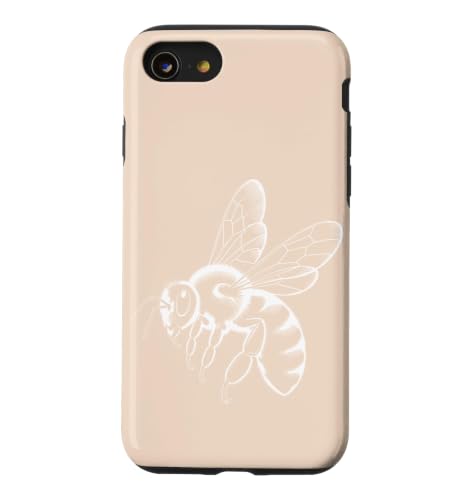 �~�j�}���ȃn�`�̉�U�w�I���C���C���X�g �͂��݂� �X�}�z�P�[�X iPhone SE (2020) / 7 / 8 �p