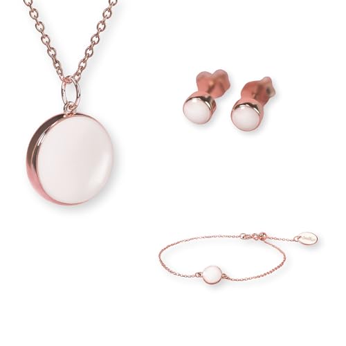Kit lait de poitrine DIY rose gold : collier cercle de vie, bracelet et boucles d'oreilles