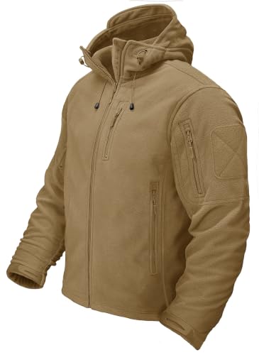 Image of CRYSULLY Men's Tactical Hoodies Jacket Warm Winter Fleece Jacket
