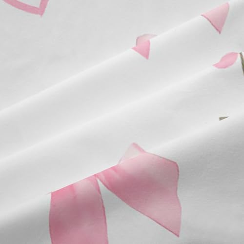 Cortinas de ventana con lazos rosados Manfei de 2 paneles con ojales para habitación infantil 7