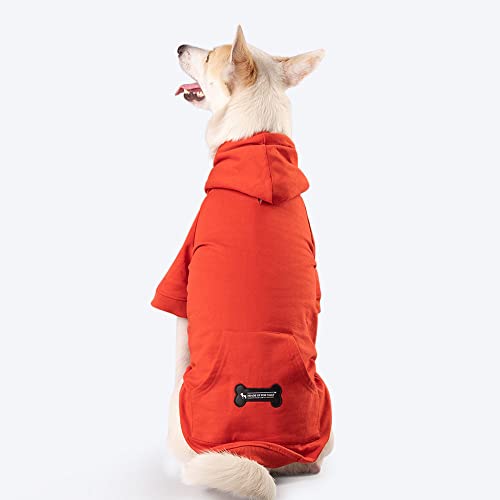 Image of Heads Up For Tails cotton HUFT Sweatshirt for Dogs - Rust, l, 1 count