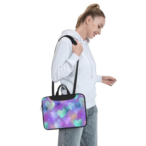 Bolso para laptop 14 pulgadas impermeable morado neón miniatura 3