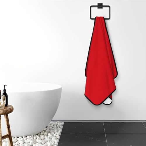 Serviette en velours corail rouge absorbante pour peau sensible