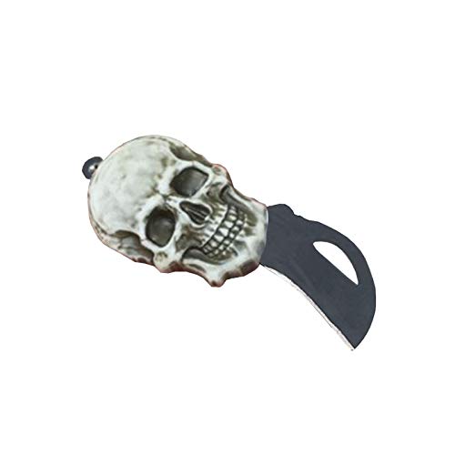 Fon Alley Mini Skull Knife Keychain Multi-purpose Mini Pocket Knife (Black)