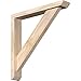 Ekena Millwork BKT0402X22X22TRA06SDF Traditional Slat Smooth Bracket w/Offset Brace, Douglas Fir