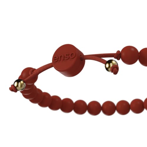 Enso Rings Embrace Silicone Bracelet - Smooth, Lightweight Beaded Bracelet - 6mm Bead Diameter - Sienna - Large by Enso Rings - Image 3