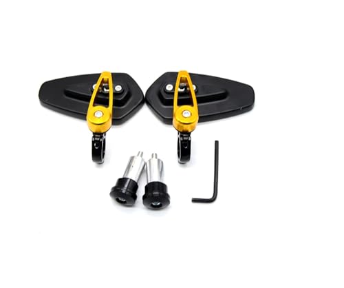 Roller Spiegel Für KX250F Für KX450F Für KLX450R Für KLX125 Für KX65 Für KX80 85 Für KX125 Motorradspiegel Motorrad Rückspiegel(Gold)