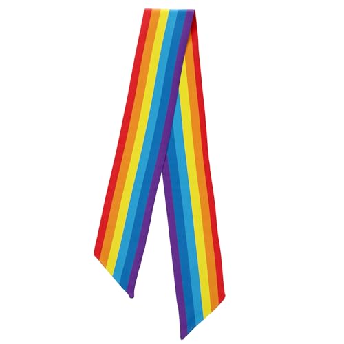 Rainbow Scarf Bags Handbag Accessory for Women, LGFBT Hair Neck Scarf Neck Scarves for Bags, Purses