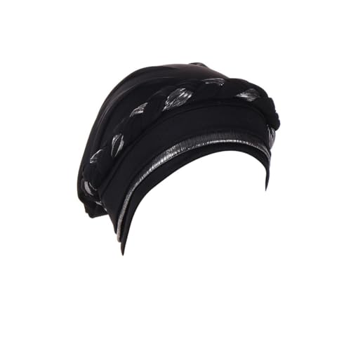 Hijab Turban Braid Hats for Women Girls Beanies Bandana Headwrap Cap Beanies Headwear Headscarf Turban Hat