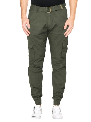 Image of Men's Regular Fit Solid Cargo Pants