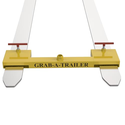 Grab-A-Trailer Forklift Hitch Attachment. Dual Pallet Fork Tow Adapter for Skid Steers and Forklifts with 500lb Tongue Weight Capacity USA-Made. (Fits 1 Shank Tow Ball)