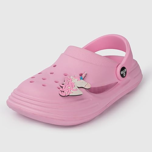 Image of toothless Kids Girls Clogs | Lightweight & Waterproof Slip-On Clogs with Backstrap | Anti-Skid Sole | Cute & Comfy Footwear for Indoor & Outdoor Play