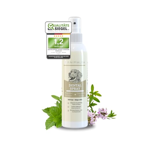 Animalea Dentalspray für Hunde & Katzen -150 ml [Jahresvorrat] – 100% natürlich, effektiv gegen Zahnstein, Mundgeruch, Plaque - zur Zahnreinigung & Zahnsteinentfernung, frischer Atem - Zahnpflege Hund