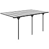 Outsunny 165 x 10 outdoor polycarbonate pergola transparent uv blocking awning hardtop deck gazebo with adjustable posts and height aluminum gray  urban country home decor