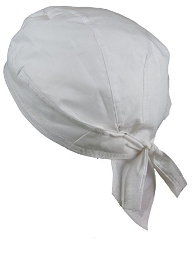 Bandana pañuelo para la cabeza pre atada blanco