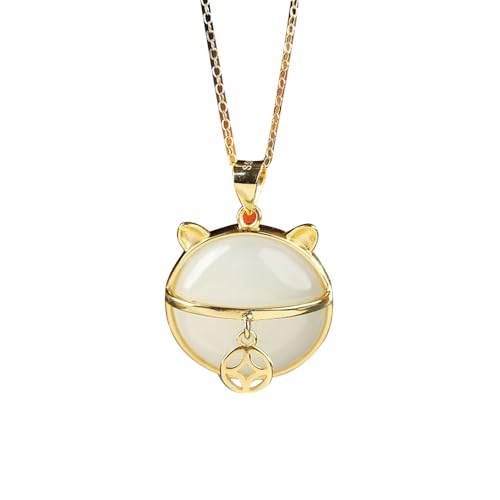 Pendentif jade blanc naturel argent S925 doré : le cadeau idéal pour femme