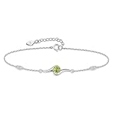 Naniwaai ブレスレット レディース 8月 ペリドット 誕生石 ブレスレット 人気 シルバー プラチナメッキ 金属アレルギー対応 派手 花 記念日 母の日 誕生日 長さ調整可能 プレゼント (8月) Naniwaai ブレスレット レディース 8月 ペリドット 誕生石 ブレスレット 人気 シルバー プラチナメッキ 金属アレルギー対応 派手 花 記念日 母の日 誕生日 長さ調整可能 プレゼント (8月)